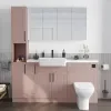 Oliver Pink 1700 Shaker Fitted Furniture with Tall Boy Oliver Pink 1700 Shaker Fitted Furniture with Tall Boy
