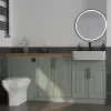 Alternative Configuration for Oliver 1800 Sage Green Shaker Fitted Furniture Combination Vanity Unit