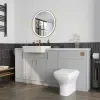 Product Image for Oliver Dust Grey 1800 Slim Shaker Fitted Furniture Combination Vanity Unit with Ceramic Basin 3