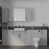 Main Product Image for Oliver Dust Grey 2300 Slim Shaker Fitted Furniture Combination Vanity Unit with Ceramic Basin, WC, Mirror Cabinet, Tallboy and Fixing Kits