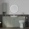 Product Image for Oliver 1800 Sage Green Shaker Fitted Furniture Combination Vanity Unit with Ceramic Basin, WC, Tallboy and Fixing Kits