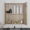 Oliver Oak 600mm Mirror Cabinet