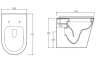 Alessio Black Back-to-wall Toilet Pan
