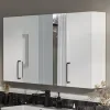 Product image for Oliver White 1200mm Mirror Cabinet With Double Wall Storage Slim