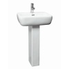 Metropolitan Basin and Pedestal White Ceramic Metropolitan Basin and Pedestal with Optional Chrome Basin Tap