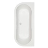 Halcyon D 1745x800 Freestanding Bath D shape double ended back to wall bath