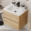 Marilyn 600mm Wall Hung Vanity Unit in Halifax Oak Marilyn 600mm Wall Hung Vanity Unit in Halifax Oak