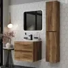 Marilyn 600mm Wall Hung Vanity Unit in Tobacco Oak