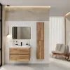 Marilyn 800mm Wall Hung Vanity Unit in Tobacco Oak