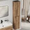 Marilyn 800mm Wall Hung Vanity Unit in Tobacco Oak