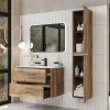 Marilyn 800mm Wall Hung Vanity Unit in Tobacco Oak
