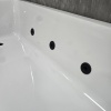 Close-up of Whirlpool Jets in Black