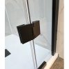 Black Havana Shower Door Hinge in Solid Brass Black Havana Shower Door Hinge in Solid Brass